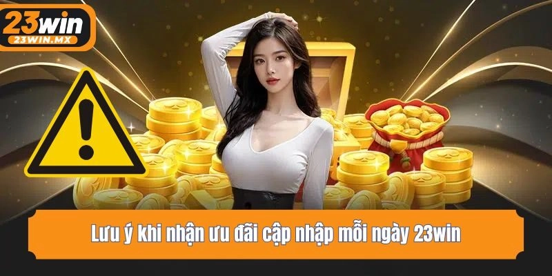 Lưu ý khi nhận ưu đãi cập nhập mỗi ngày 23win